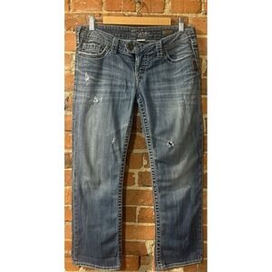 Silver Jeans Tuesday Capri Jeans Women's‎ Size 29 Blue Denim Pants Stretch
